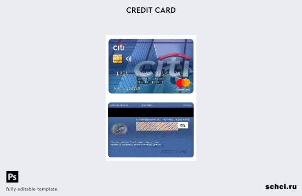 цифровая загрузка шаблона Mastercard Citibank Перу